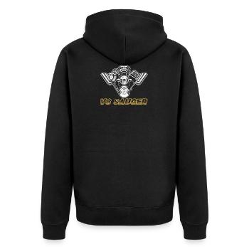 V8 suction car screwdriver tuner tuning mechatronic - Unisex Premium Organic Zip Hoodie - black - Back - Nico (187cm)
