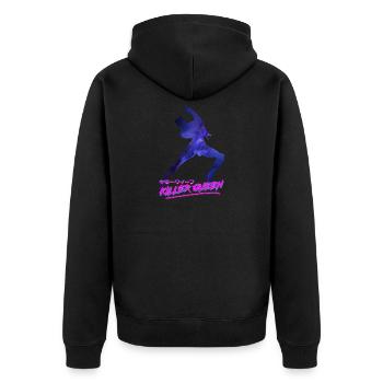 Tueur Queen Outrun - Veste à capuche bio Premium Unisexe - noir - Dos - Nico (187cm)