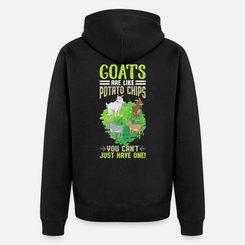 Chèvre - Veste à capuche bio Premium Unisexe - noir