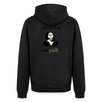J'peux pas j'ai pasta Team Panda - Veste à capuche bio Premium Unisexe - noir - Dos - Nico (187cm)