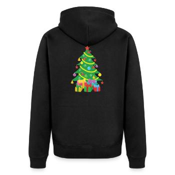 Christmas tree - Unisex Premium Organic Zip Hoodie - black - Back - Nico (187cm)