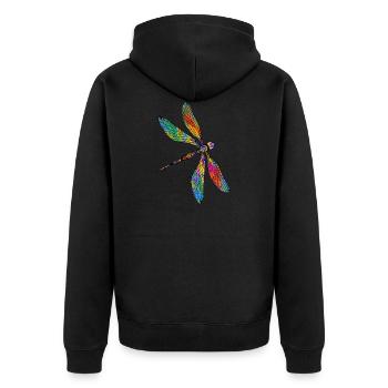 Libellule - Veste à capuche bio Premium Unisexe - noir - Dos - Nico (187cm)