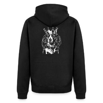 KOOIKERHONDJE Couronne Chien Chien Wilsigns - Veste à capuche bio Premium Unisexe - noir - Dos - Nico (187cm)