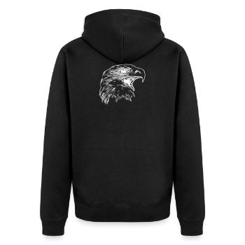 Tête d’aigle - Oiseau de prédant Royal Vector - Veste à capuche bio Premium Unisexe - noir - Dos - Nico (187cm)