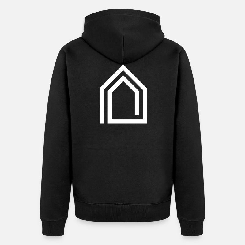 Architekt Eigenheim Logo - Unisex Premium Bio Zip Hoodie - Schwarz