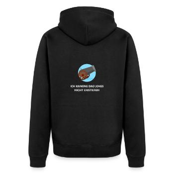 Ich Kanone Dad Jokes nicht existieren Dad Jokes - Unisex Premium Bio Zip Hoodie - Schwarz - Hinten - Nico (187cm)