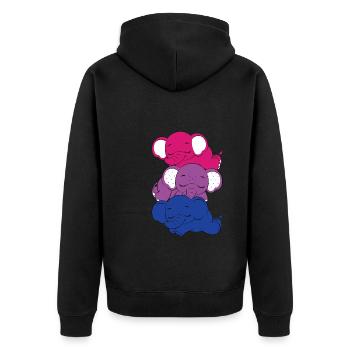 Éléphant bisexuel bisexuel - Veste à capuche bio Premium Unisexe - noir - Dos - Nico (187cm)