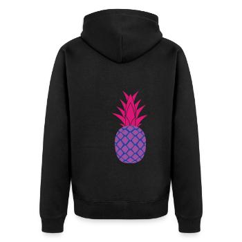 Ananas bisexuel Ananas bisexuel - Veste à capuche bio Premium Unisexe - noir - Dos - Nico (187cm)