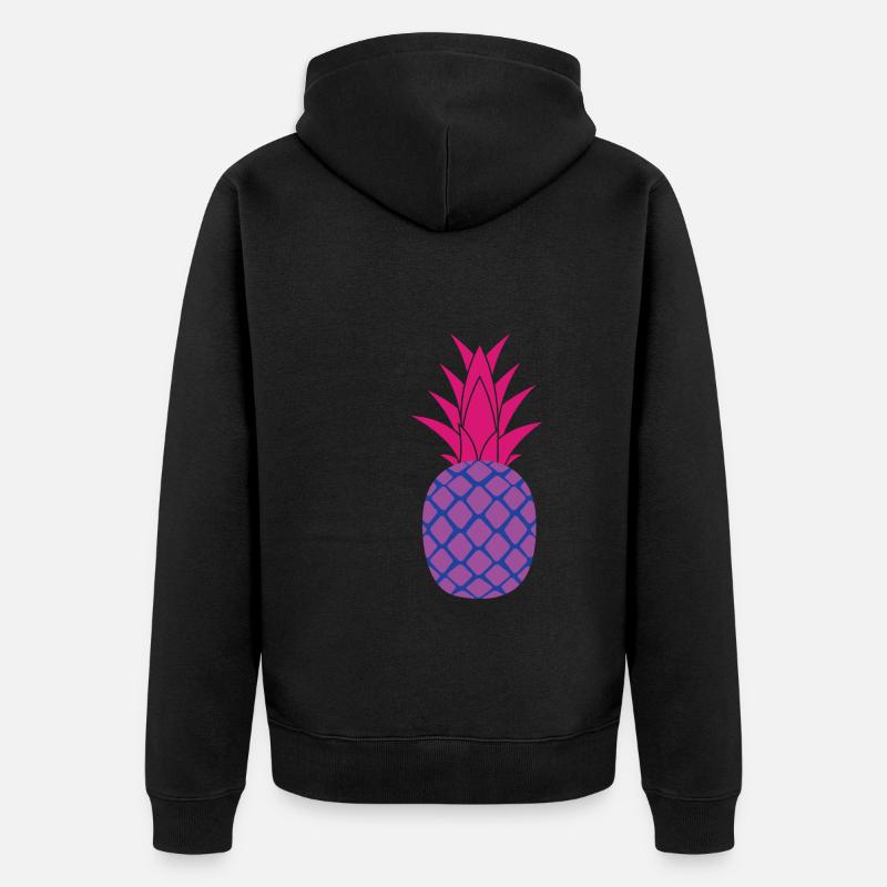 Ananas bisexuel Ananas bisexuel - Veste à capuche bio Premium Unisexe - noir