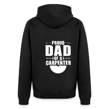Zimmermann Papa Zimmermann Père Cadeau de famille - Veste à capuche bio Premium Unisexe - noir - Dos - Nico (187cm)
