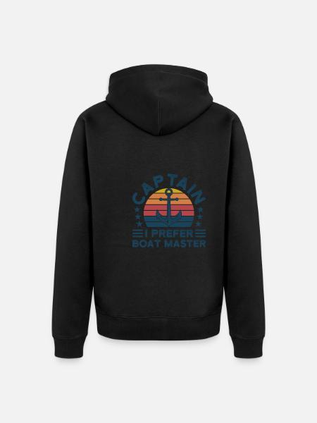 Captain Captains Boating Gift - Unisex Premium Organic Zip Hoodie - black