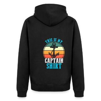 Captain Boat Captains Cadeau - Veste à capuche bio Premium Unisexe - noir - Dos - Nico (187cm)