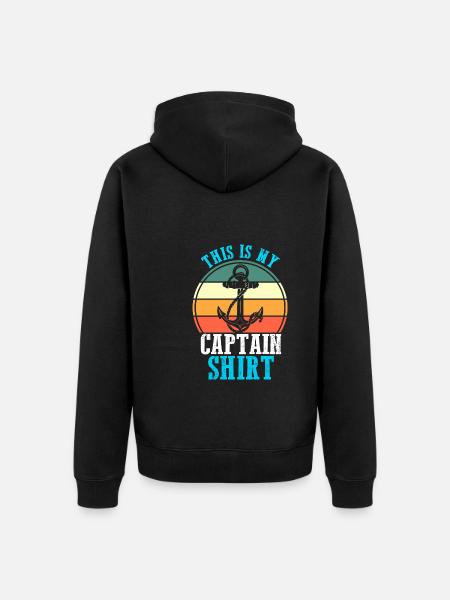Captain Boat Captains Gift - Unisex Premium Organic Zip Hoodie - black