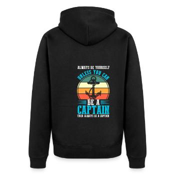 Captain Boat Captains Cadeau - Veste à capuche bio Premium Unisexe - noir - Dos - Nico (187cm)