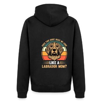 labrador maman labrador propriétaire chien labradors - Veste à capuche bio Premium Unisexe - noir - Dos - Nico (187cm)