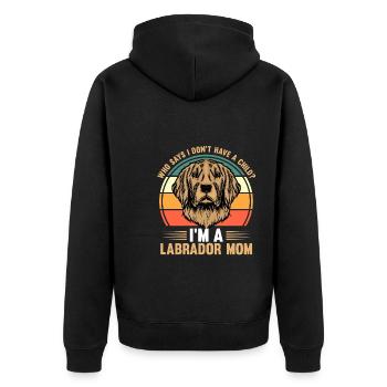 labrador maman labrador propriétaire chien labradors - Veste à capuche bio Premium Unisexe - noir - Dos - Nico (187cm)