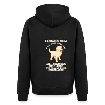 labrador maman labrador propriétaire chien labradors - Veste à capuche bio Premium Unisexe - noir - Dos - Nico (187cm)