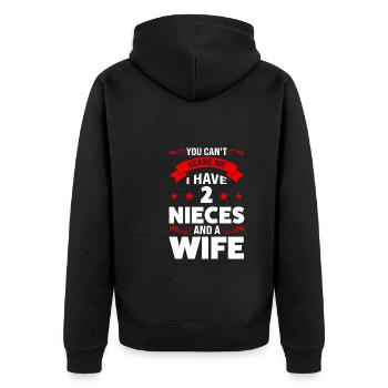 Oncle 2 Nièces Oncle 2 Nièces Cadeau - Veste à capuche bio Premium Unisexe - noir - Dos - Nico (187cm)