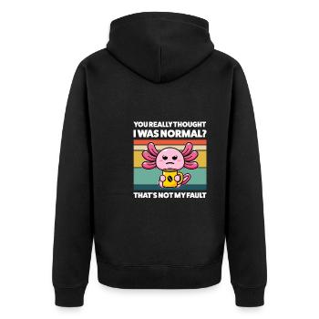 Axolotel Axolotl Lover Axolotls Cadeau - Veste à capuche bio Premium Unisexe - noir - Dos - Nico (187cm)