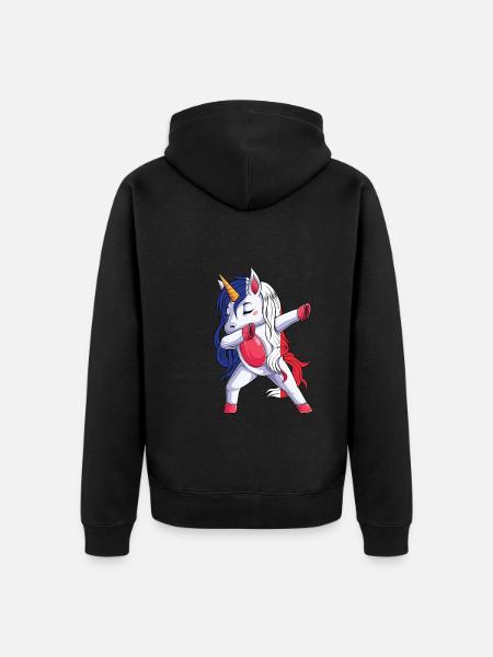 Flag Unicron French roots French - Unisex Premium Organic Zip Hoodie - black