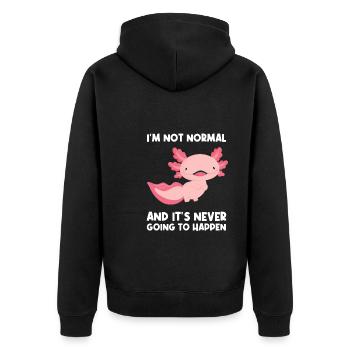 Axolotel Axolotl Lover Axolotls Cadeau - Veste à capuche bio Premium Unisexe - noir - Dos - Nico (187cm)