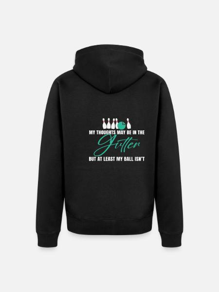 Bowling Bowls Gift - Unisex Premium Organic Zip Hoodie - black