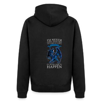 Dragon Dragon Mythical Creature Gift - Unisex Premium Organic Zip Hoodie - black - Back - Nico (187cm)