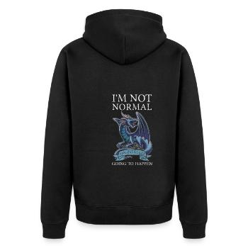 Dragon Dragon Mythical Creature Gift - Unisex Premium Organic Zip Hoodie - black - Back - Nico (187cm)