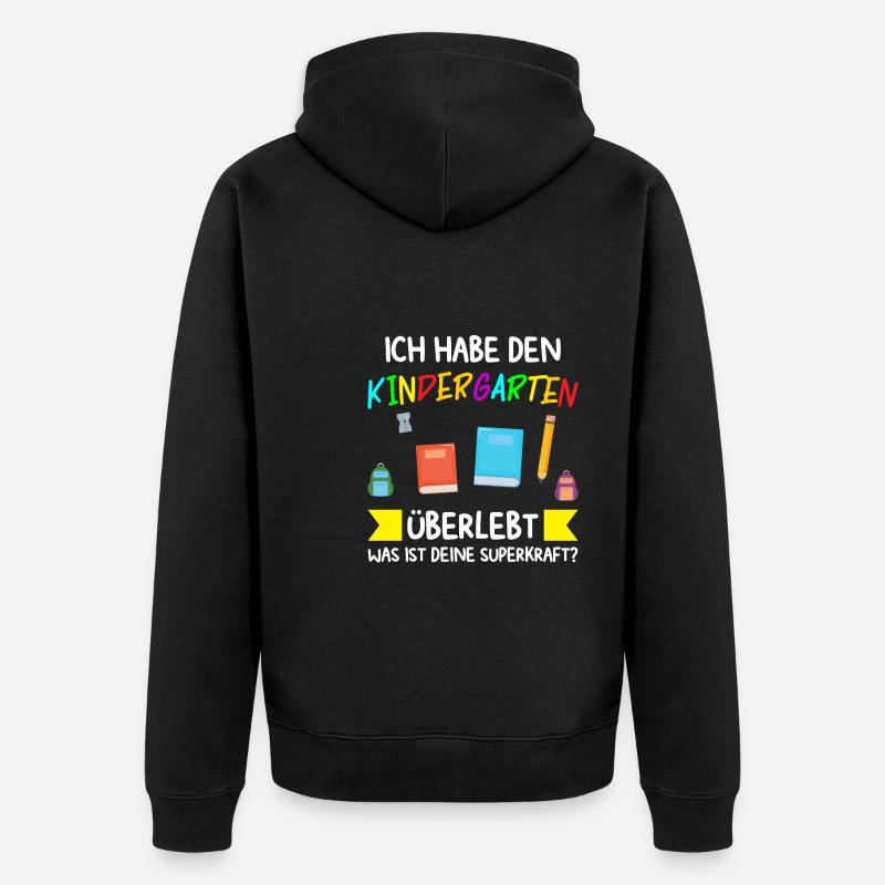 Kindergarten Abschluss Kindergarten-Abschluss Gesc - Unisex Premium Bio Zip Hoodie - Schwarz