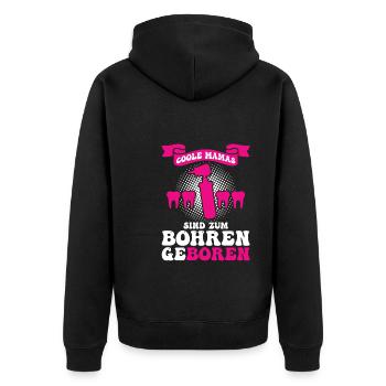 Zahn Zahnarzt Bohren Zahn Geschenk - Unisex Premium Bio Zip Hoodie - Schwarz - Hinten - Nico (187cm)