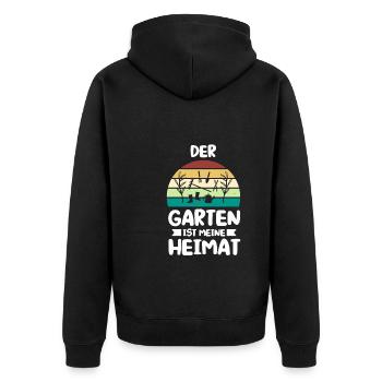 Gartenarbeit Garten Gartenliebhaber Geschenk - Unisex Premium Bio Zip Hoodie - Schwarz - Hinten - Nico (187cm)
