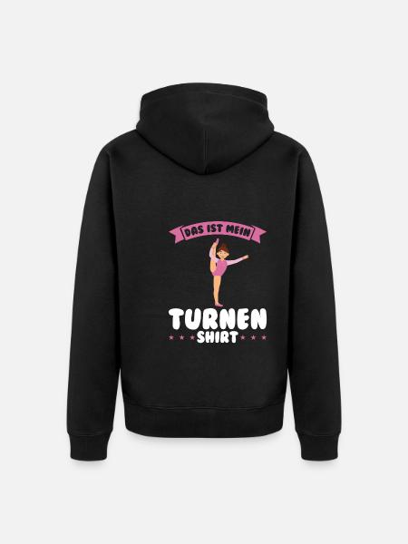 Turnen Mädchen Turnerinnen Geschenk - Unisex Premium Bio Zip Hoodie - Schwarz