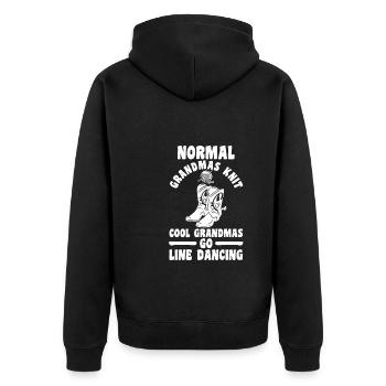 dance Linedance dancer Geschenk - Unisex Premium Bio Zip Hoodie - Schwarz - Hinten - Nico (187cm)
