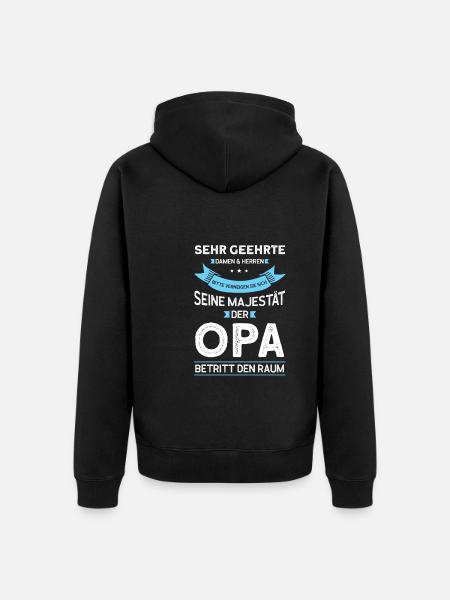 Opas Opa Opas Geschenk - Unisex Premium Bio Zip Hoodie - Schwarz