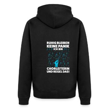 Chorleiterin Beruf Musiker Geschenk - Unisex Premium Bio Zip Hoodie - Schwarz - Hinten - Nico (187cm)