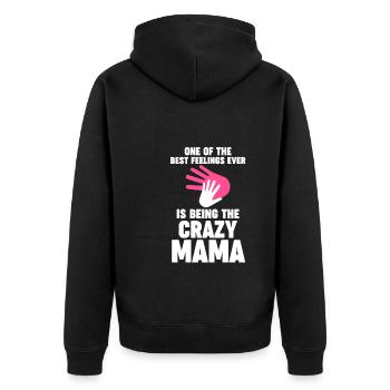Mama Oma Oma Geschenk - Unisex Premium Bio Zip Hoodie - Schwarz - Hinten - Nico (187cm)