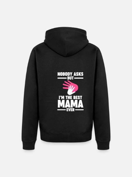 Mama Oma Oma Geschenk - Unisex Premium Bio Zip Hoodie - Schwarz