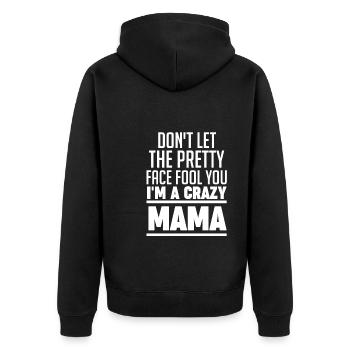 Mama Oma Oma Geschenk - Unisex Premium Bio Zip Hoodie - Schwarz - Hinten - Nico (187cm)