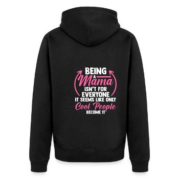 Mama Oma Oma Geschenk - Unisex Premium Bio Zip Hoodie - Schwarz - Hinten - Nico (187cm)