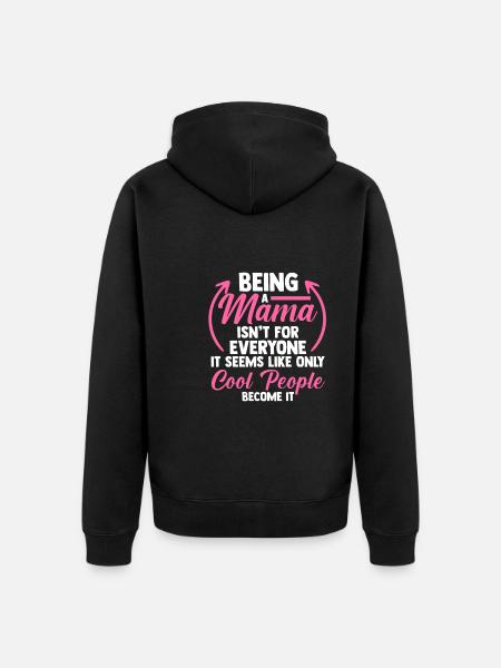 Mama Oma Oma Geschenk - Unisex Premium Bio Zip Hoodie - Schwarz