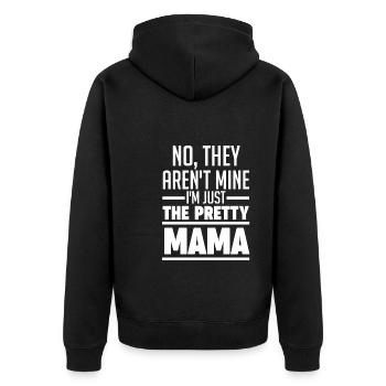 Mama Oma Oma Geschenk - Unisex Premium Bio Zip Hoodie - Schwarz - Hinten - Nico (187cm)