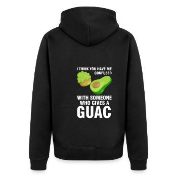 Avocados Avocado Avocado-Liebhaber Geschenk - Unisex Premium Bio Zip Hoodie - Schwarz - Hinten - Nico (187cm)