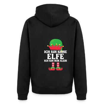 Weihnachten Elfe Elfen Geschenk - Unisex Premium Bio Zip Hoodie - Schwarz - Hinten - Nico (187cm)