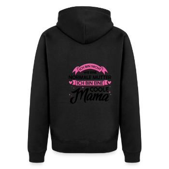Mutter Familie Eltern Geschenk - Unisex Premium Bio Zip Hoodie - Schwarz - Hinten - Nico (187cm)