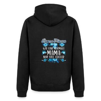 Bonus Mama Familie Stiefmutter Geschenk - Unisex Premium Bio Zip Hoodie - Schwarz - Hinten - Nico (187cm)