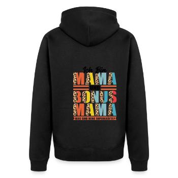 Mama Bonus Mama Stiefmutter Geschenk - Unisex Premium Bio Zip Hoodie - Schwarz - Hinten - Nico (187cm)