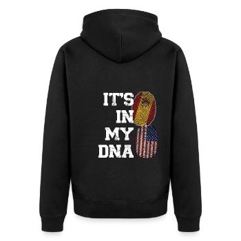 Spanisch Spanien Spanische Wurzeln Geschenk - Unisex Premium Bio Zip Hoodie - Schwarz - Hinten - Nico (187cm)