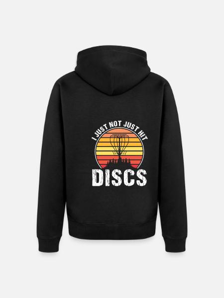 Discgolfer Discgolf Discgolfing Geschenk - Unisex Premium Bio Zip Hoodie - Schwarz