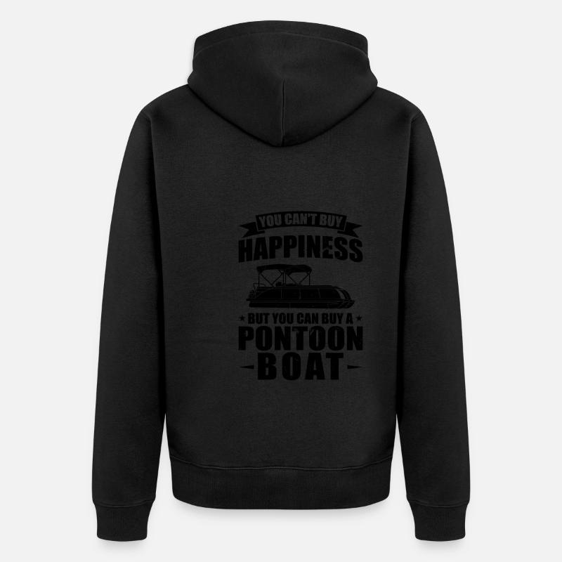 Ponton Pontonierboot Geschenk - Unisex Premium Bio Zip Hoodie - Schwarz
