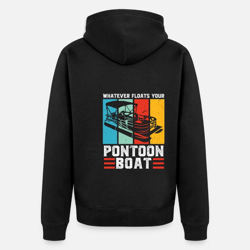 Ponton Pontonierboot Geschenk - Unisex Premium Bio Zip Hoodie - Schwarz